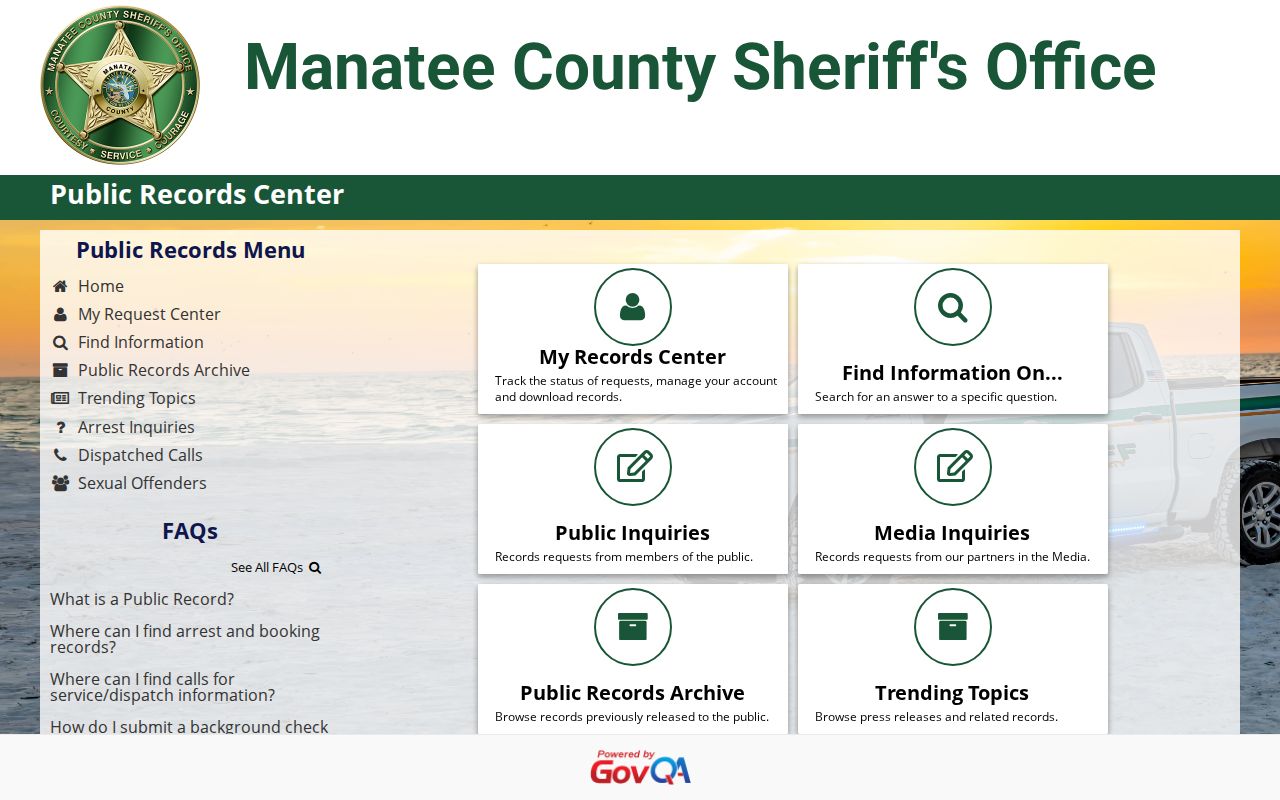 MCSO online Public Records Center