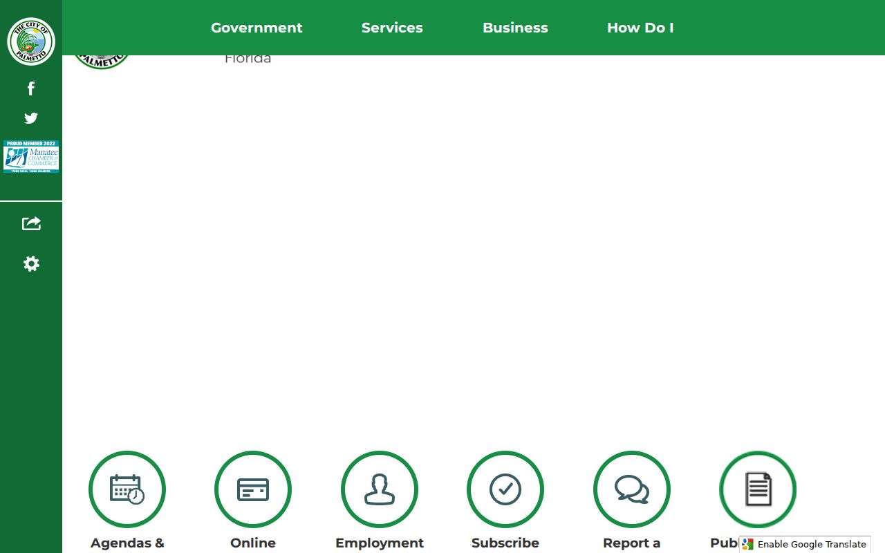 City of Palmetto official government page for local contact context
